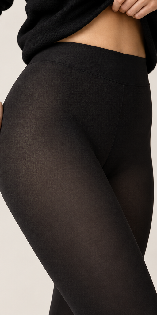 Gio Black Tights – Luxury Seamless Opaque Tights – 60 Denier