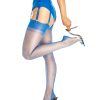 Tantalizing Topaz Limited Edition – Fully Fashioned Charleston Heel Stockings - 9.5