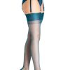Teal Limited Edition – Fully Fashioned Susan Heel Stockings - 8.5