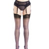 Gio Imperfect - Fully Fashioned Full Contrast Cuban Heel Stockings- Nightshade Limited Edition - Nightshade, 9.0
