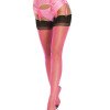 Gio Imperfect - Full Contrast Reinforced Heel & Toe Stockings- Neon Pink Limited Edition - Neon Pink, X Small