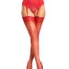 Gio Imperfect Ruby Rouge Limited Edition – Union Seam Reinforced Heel & Toe Red Stockings - Medium