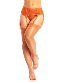 Bottom half model in Tempting Tiger Lingerie set with white background 2