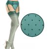 Gio Imperfect - Dixieland Polka Dot Stockings- Jade Glamour Limited Edition - XX Small