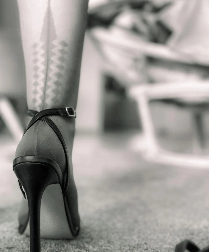 A close-up of the Gio Memphis Heel Stocking
