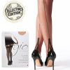Fully Fashioned Full Contrast Lafayette Heel Stockings | Renaissance Collector's Edition - 9.5, Bronze
