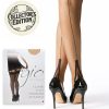 Fully Fashioned Full Contrast Lafayette Heel Stockings | Renaissance Collector's Edition - 12.5, Natural